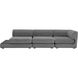 Harmony Danny Dark Grey Modular Armless Chair, Left Shelf